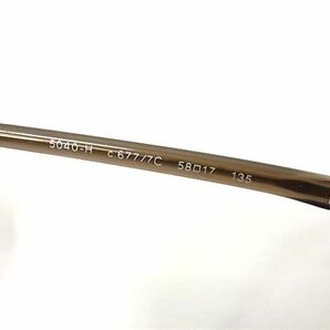 1円 ■美品■ CHANEL シャネル 5040-H c.677/7C 58□17 135 サングラス メガネ 眼鏡 レディース カーキ系 FA2817の画像3