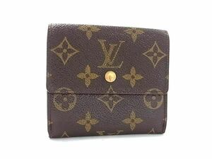 1円 ■美品■ LOUIS VUITTON ルイヴィトン M61652 モノグラム ポルトモネ ビエ カルトクレディ 三つ折り 財布 ブラウン系 FC0937