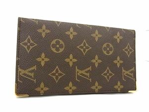 1円 ■美品■ LOUIS VUITTON ルイヴィトン モノグラム ヴィンテージ 二つ折り 長財布 ウォレット 札入れ 小銭入れ ブラウン系 FC1249