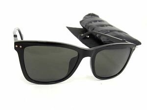 1円 ■美品■ MONCLER モンクレール ML0107-K 56□19‐145 サングラス メガネ 眼鏡 めがね メンズ ブラック系 FC1254