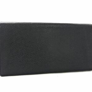 1円 ■美品■ LOUIS VUITTON ルイヴィトン M32572 タイガ ポルトフォイユブラザ 二つ折り 長財布 ウォレット 小銭入れ ブラック系 BF7033の画像1