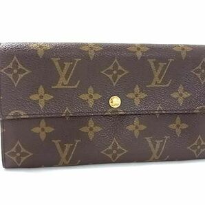 1円 ■極美品■ LOUIS VUITTON ルイヴィトン M61725 モノグラム ポシェット ポルトモネ クレディ 二つ折り 長財布 ブラウン系 FC2197の画像1