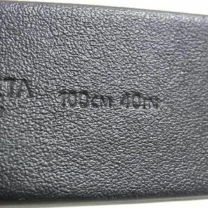 1円 ■新品同様■ BOTTEGA VENETA ボッテガヴェネタ レザー シルバー金具 ベルト 表記サイズ110cm 40IN メンズ ブラック系 BK0387の画像4