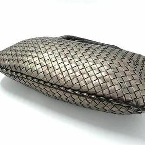 1円 BOTTEGA VENETA ボッテガヴェネタ イントレチャート レザー ハンドバッグ ショルダーバッグ 肩掛け レディース ブロンズ系 FA3517の画像4