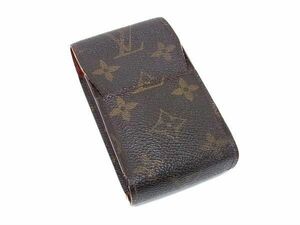 1円 LOUIS VUITTON ルイヴィトン M63024 モノグラム エテュイ シガレットケース 煙草ケース ブラウン系 FC2282