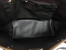 1円 ■美品■ COACH コーチ F48728 シグネチャー キースヘリングコラボ PVC×レザー トートバッグ ショルダー ブラウン系 FC2676_画像5