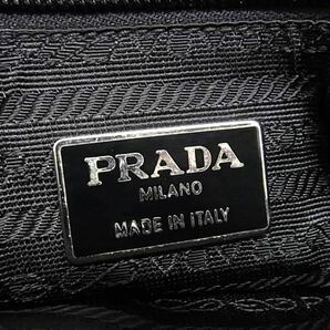 1円 PRADA プラダ B7209 レザー プラスチックチェーン ショルダーバッグ 肩掛けかばん レディース ブラック系 FC3727の画像6