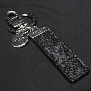 1円 ■美品■ LOUIS VUITTON ルイヴィトン M01527 ポルトクレ ネオ LVクラブ キーホルダー バッグチャーム キーリング ブラック系 FC4027の画像1