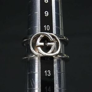 1円 GUCCI グッチ インターロッキングG SV925 リング 指輪 アクセサリー 表記サイズ 13 (約11号) レディース メンズ シルバー系 AW6143の画像3