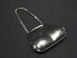 1円 ■美品■ CHANEL シャネル ココマーク ヒップバッグ キーホルダー バッグチャーム レディース シルバー系 AW6255