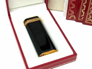 1円 ■美品■ Cartier カルティエ トリニティ オーバル 高級ガスライター ローラーガスライター 喫煙グッズ 喫煙具 ブラック系 AX5120