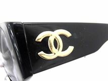 1円 ■美品■ CHANEL シャネル 01451 94305 ココマーク サングラス メガネ 眼鏡 レディース ブラック系 BJ2169_画像3