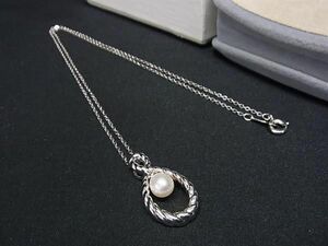 1円 ■極美品■ TASAKI タサキ 田崎真珠 本真珠 アコヤ真珠 パール 約6mm SV925 ネックレス アクセサリー シルバー系 BJ2318