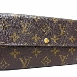 1円 LOUIS VUITTON ルイヴィトン M61734 モノグラム ポルトフォイユ サラ 二つ折り 長財布 ウォレット ブラウン系 FA4813の画像1