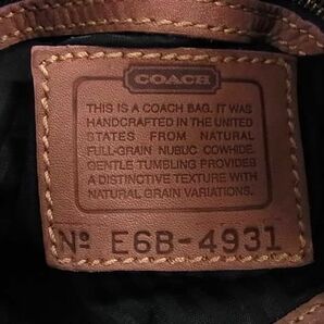 1円 COACH コーチ 4931 オールドコーチ ヴィンテージ USA アメリカ製 ヌバッグ 巾着型 ショルダーバッグ クロスボディ ピンク系 AZ1384の画像6