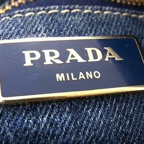 1円 PRADA プラダ カナパ デニム ハンドバッグ トートバッグ レディース ブルー系 BJ2586の画像6