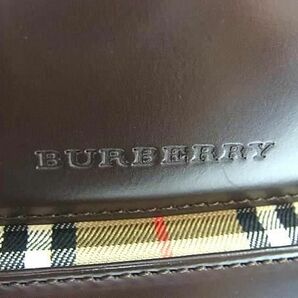 1円 ■美品■ BURBERRY バーバリー レザー トートバッグ ショルダーバッグ 肩掛けかばん レディース ブラウン系 BJ2684の画像6