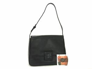 1 jpy # beautiful goods # GIVENCHYji van si. leather shoulder bag shoulder .. lady's black group BJ3007