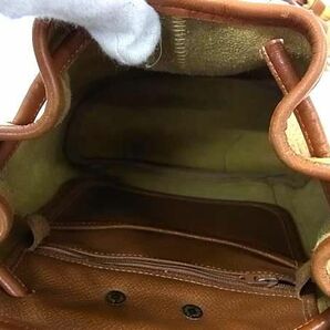 1円 DOONEY&BOURKE ドゥーニーアンドバーク レザー 巾着型 リュックサック デイパック レディース イエロー系 BF7627の画像5