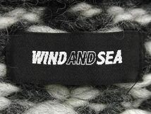 ■新品同様■ WIND AND SEA ウィンダンシー フリンジ マフラー 防寒具 メンズ レディース ブラック系 AS9629_画像4