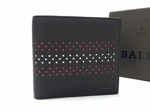 ■新品■未使用■ BALLY バリー レザー 二つ折り 財布 ウォレット 札入れ メンズ ブラック系 BJ1473