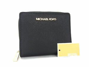 ■新品■未使用■ MICHAEL KORS マイケルコース レザー 二つ折り 財布 ウォレット レディース ブラック系 AW1878