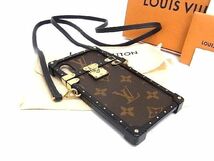 LOUIS VUITTON ヴィトン M62618 モノグラム アイトランク フォリオ iPhone X/XS 対応 アイフォンケース スマホケース ブラウン系 BF5547_画像1