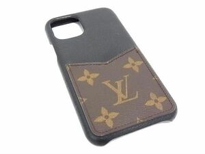 ■美品■ LOUIS VUITTON ルイヴィトン M69094 モノグラム バンパー iPhone 11pro対応 アイフォンケース ブラウン系×ブラック系 AV9018