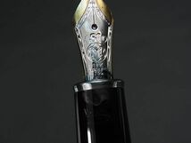 1円 ■美品■ MONT BLANC モンブラン マイスターシュテュック ペン先 18K 750 18金 万年筆 筆記用具 シルバー系×ブラック系 AX4051_画像4