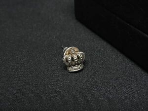 1円 ■美品■ JUSTIN DAVIS ジャスティン デイビス SV925 クラウン 王冠 ピアス アクセサリー レディース メンズ シルバー系 AX4076