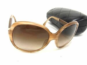 1 jpy # beautiful goods # CHANEL Chanel here Mark sunglasses glasses glasses lady's brown group FA2804