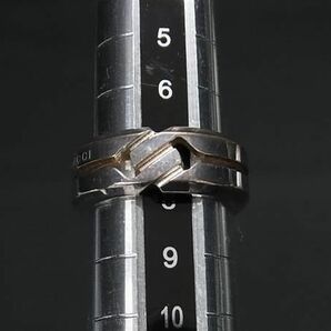 1円 ■美品■ GUCCI グッチ SV925 リング 指輪 アクセサリー 表記サイズ8 (約7号) レディース メンズ シルバー系 FC1701の画像3