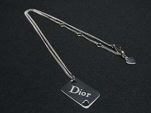 1円 ■極美品■ ChristianDior クリスチャンディオール ネックレス ペンダント アクセサリー シルバー系 FC1967