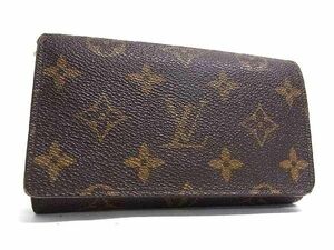 1円 ■美品■ LOUIS VUITTON ルイヴィトン M61736 モノグラム ポルトフォイユ トレゾール 二つ折り 財布 ウォレット ブラウン系 FB0325