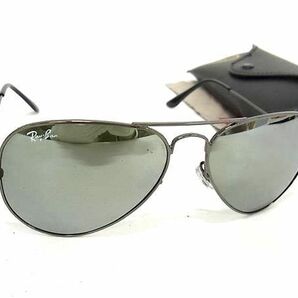 1円 ■美品■ Ray-Ban レイバン 3025 58 アビエーター サングラス メガネ 眼鏡 メンズ レディース シルバー系 BF7211の画像1