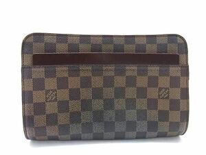 1円 LOUIS VUITTON ルイヴィトン M51993 ダミエ サンルイ クラッチバッグ セカンドバッグ ブラウン系 BI1369