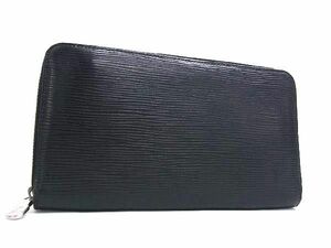 1円 ■美品■ LOUIS VUITTON ルイヴィトン M62643 エピ ジッピーオーガナイザーNM 長財布 ウォレット メンズ ブラック系 FC4187