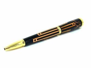 1円 MONT BLANC モンブラン ツイスト式 ボールペン 筆記用具 文房具 ステーショナリー ブラック系×ゴールド系 AW5684