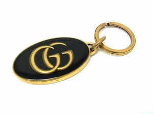 1 иен # прекрасный товар # GUCCI Gucci GGma-monto брелок для ключа кольцо для ключей очарование женский мужской оттенок черного × оттенок золота AW5696