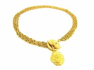 1 jpy # beautiful goods # GIVENCHYji van si. Vintage necklace pendant accessory lady's gold group FA5662