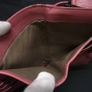 1円 BOTTEGA VENETA ボッテガヴェネタ イントレチャート レザー 二つ折り 長財布 ウォレット 札入れ 小銭入れ ピンクベージュ系 FA5849の画像4