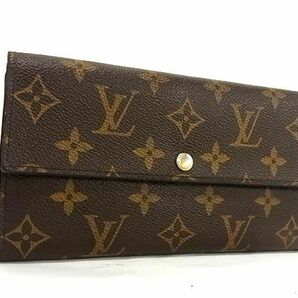 1円 ■美品■ LOUIS VUITTON ルイヴィトン M61734 モノグラム ポルトフォイユ サラ 二つ折り 長財布 ウォレット 札入れ ブラウン系 BI1848の画像1