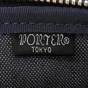 1円 ■美品■ PORTER ポーター 吉田カバン キャンバス 2WAY クラッチバッグ セカンドバッグ ショルダー 斜め掛けかばん ネイビー系 BJ2770の画像6