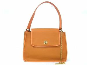 1 jpy # ultimate beautiful goods # Kitamura Kitamura leather one shoulder bag shoulder .. bag lady's brown group × orange series BJ2876