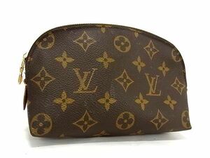 1円 ■極美品■ LOUIS VUITTON ルイヴィトン M47515 モノグラム ポシェット コスメティック メイクポーチ 小物入れ ブラウン系 AY1631