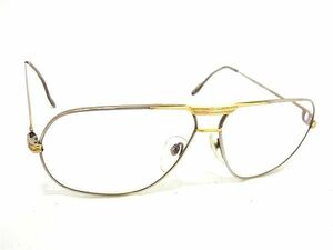 1 jpy Cartier Cartier 62*12toliniti times entering glasses glasses glasses lady's men's silver group × gold group FD0013