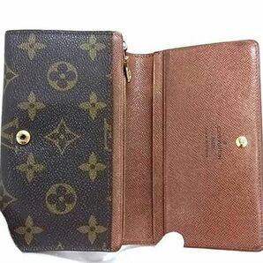 1円 LOUIS VUITTON ルイヴィトン M61730 モノグラム ポルトモネ ビエトレゾール 二つ折り 財布 ウォレット レディース ブラウン系 AY2057の画像3