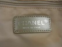 1円 CHANEL シャネル ココマーク ニュートラベルライン ナイロン×レザー トートバッグ ショルダー 肩掛け グレージュ系 AW8425_画像6