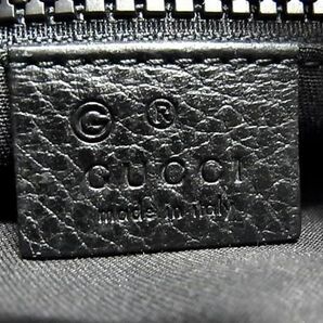 1円 ■新品同様■ GUCCI グッチ 449183 GG柄 ナイロン クロスボディ ショルダーバッグ 斜め掛け 肩掛け レディース ブラック系 FA5958の画像6