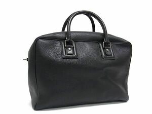 1円 ■極美品■ DOLCE＆GABBANA ドルチェ&ガッバーナ レザー ハンドバッグ トラベルバッグ 旅行かばん メンズ ブラック系 FA5994